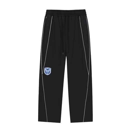 Reflective Striped "SOCCER CLUB." Sweatpants (Blue Logo)