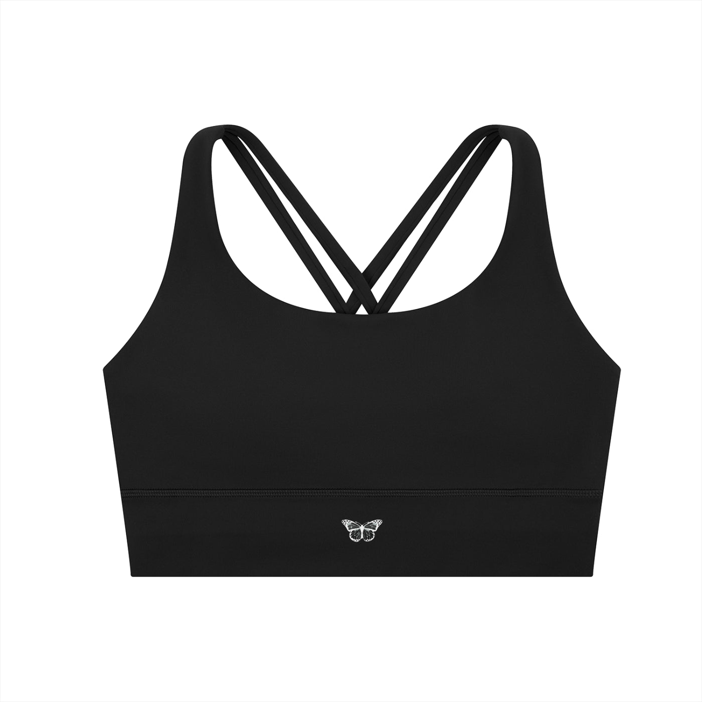 Thick "WANTED." Criss-Cross Sports Bra