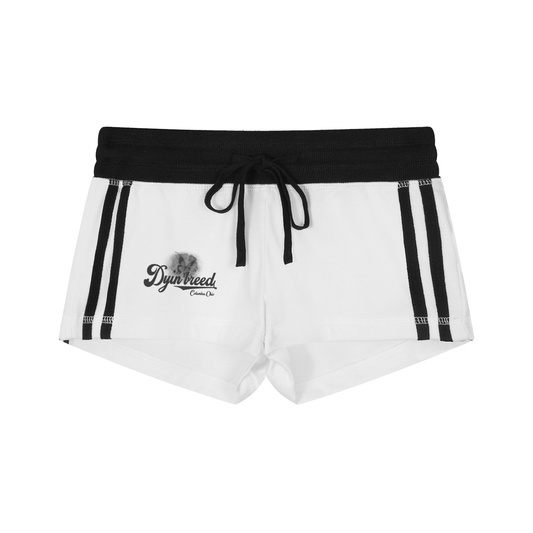 Women's "BALL PARK." Track Shorts (White)