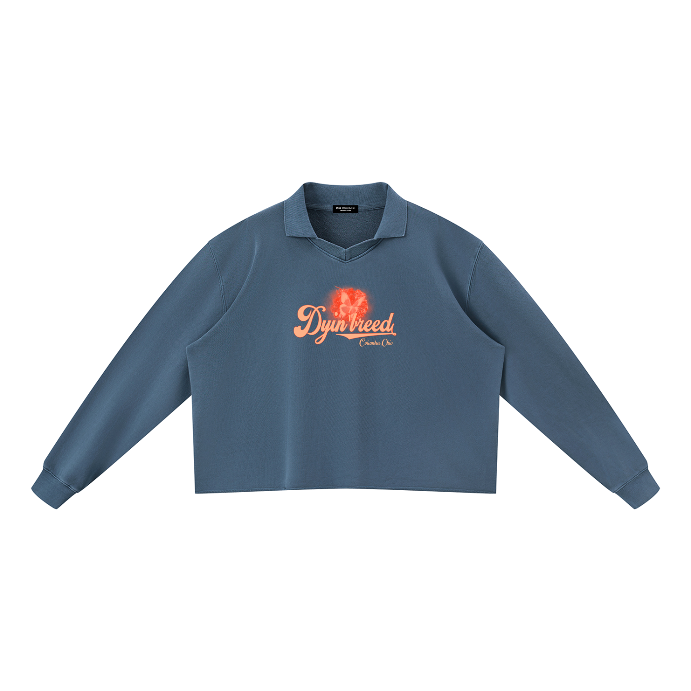"BALL PARK." Washed Pullover Sweatshirt