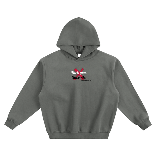 "SAVE ME." Box Fit Hoodie