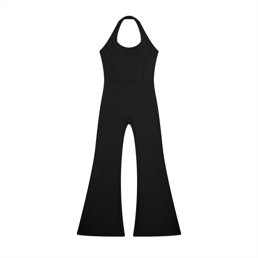 Women’s "WANTED." Halter Flared Jumpsuit