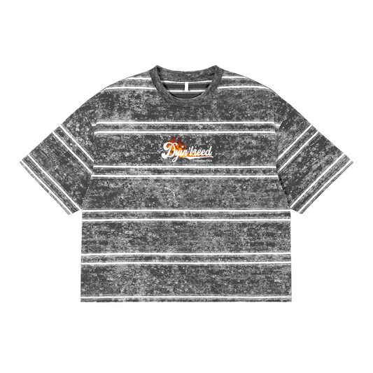 Striped "POCKET WATCH." Box Fit Tee