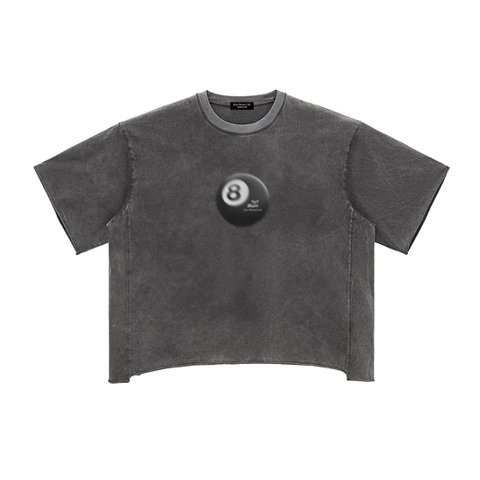 Raw Edge Snow Wash "CRE8TIVE." Box Fit Tee