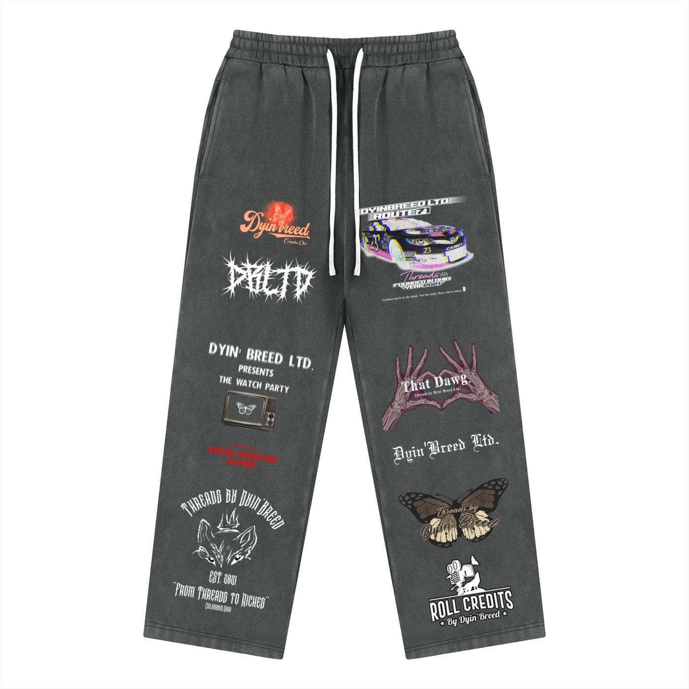 Vintage Wash "TATTED." Fleece Sweatpants