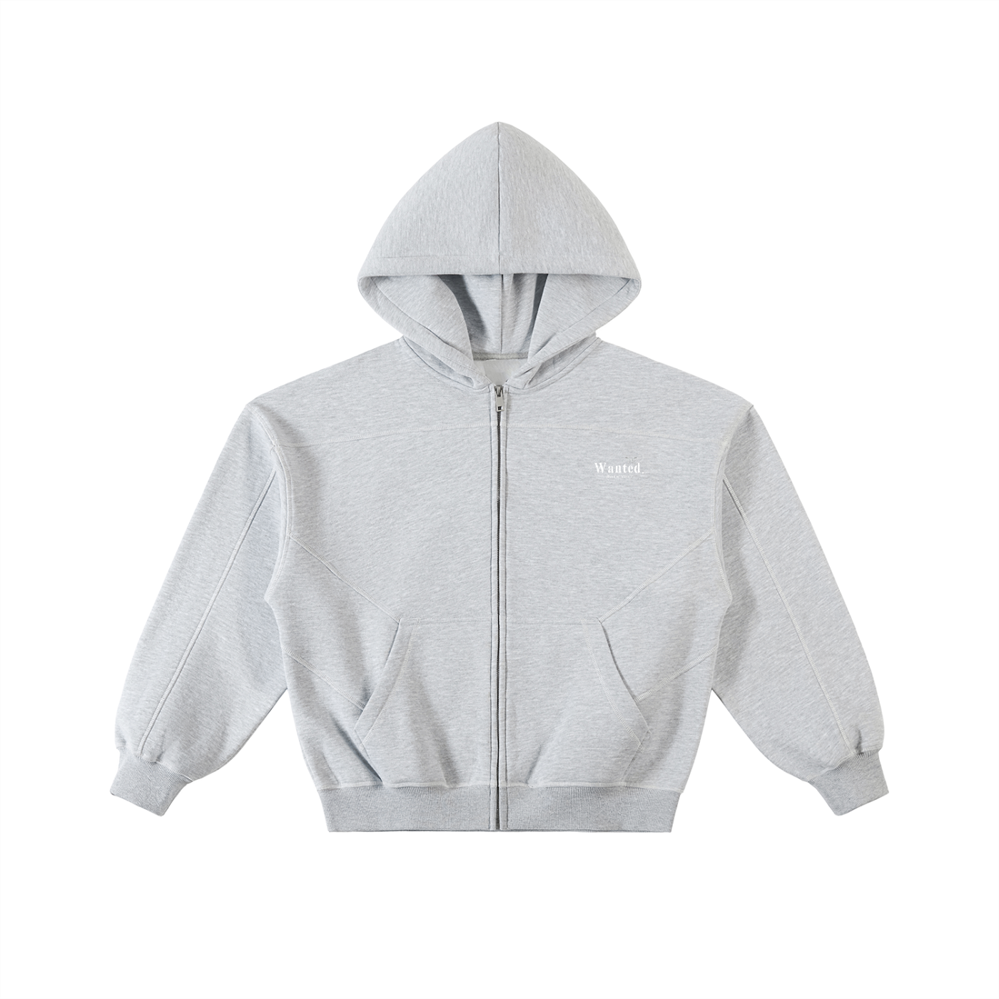 "THE COOLEST." Stitched Box Fit Fleece Zip Hoodie