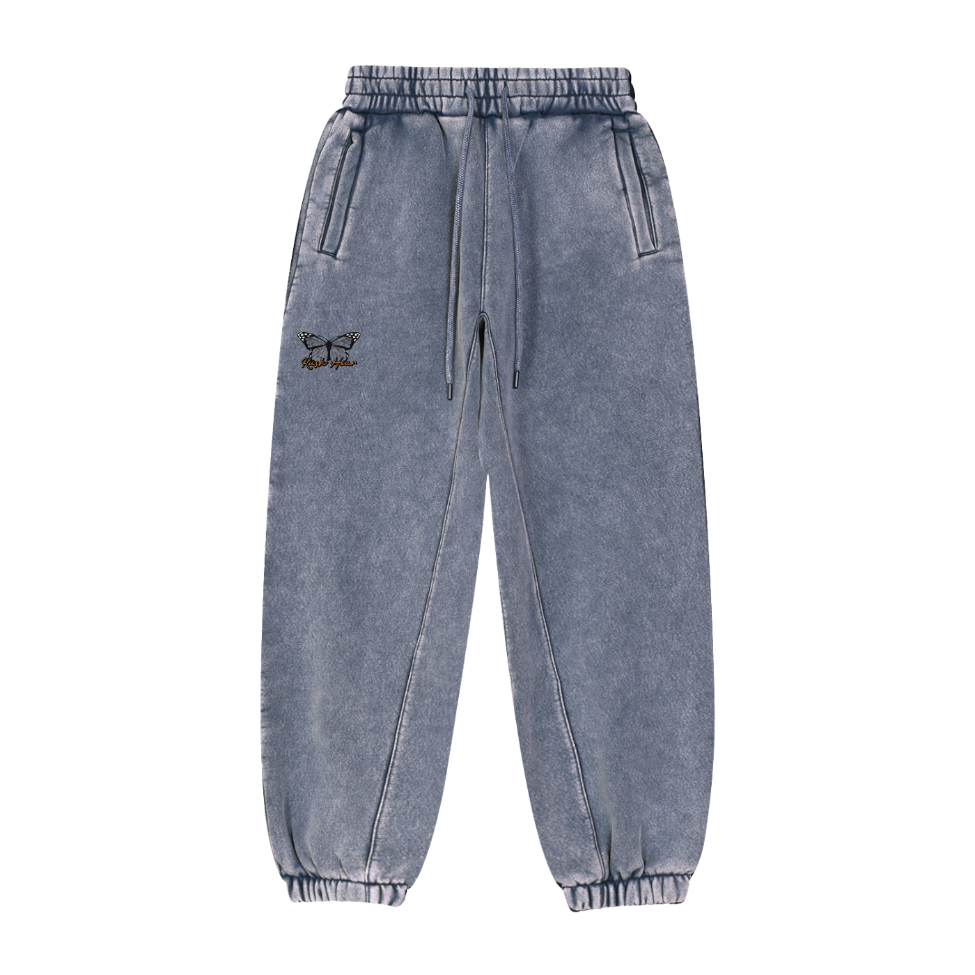 Washed "RUSH HOUR." Sweatpants