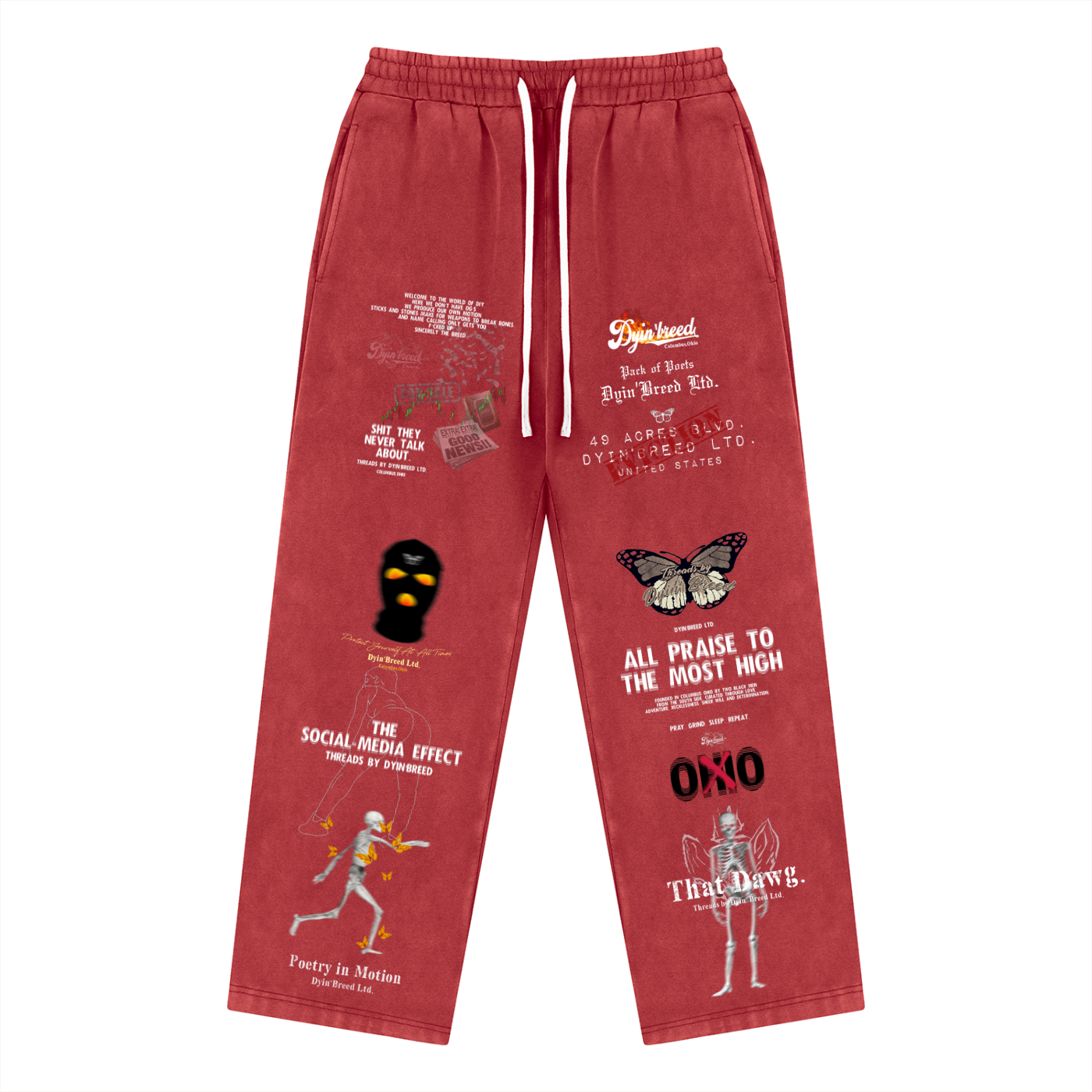Vintage Wash "TATTED PT2." Fleece Sweatpants