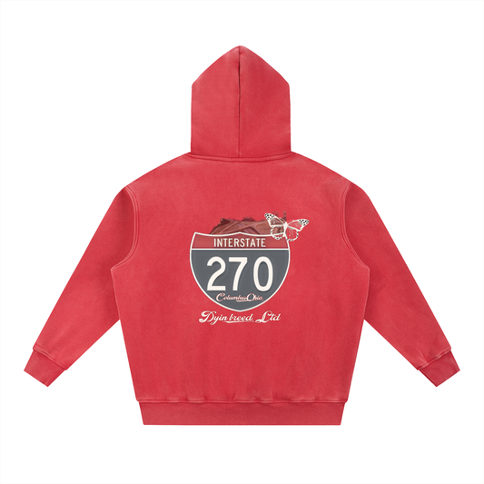 Faded "Blurrr. x 270." Oversize Hoodie