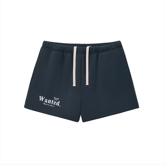 Women's Fleece "WANTED." Sweatshorts