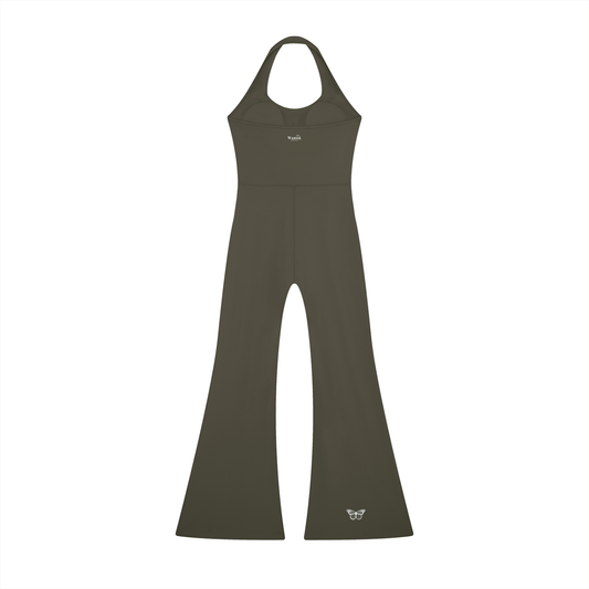 Women’s "WANTED." Halter Flared Jumpsuit