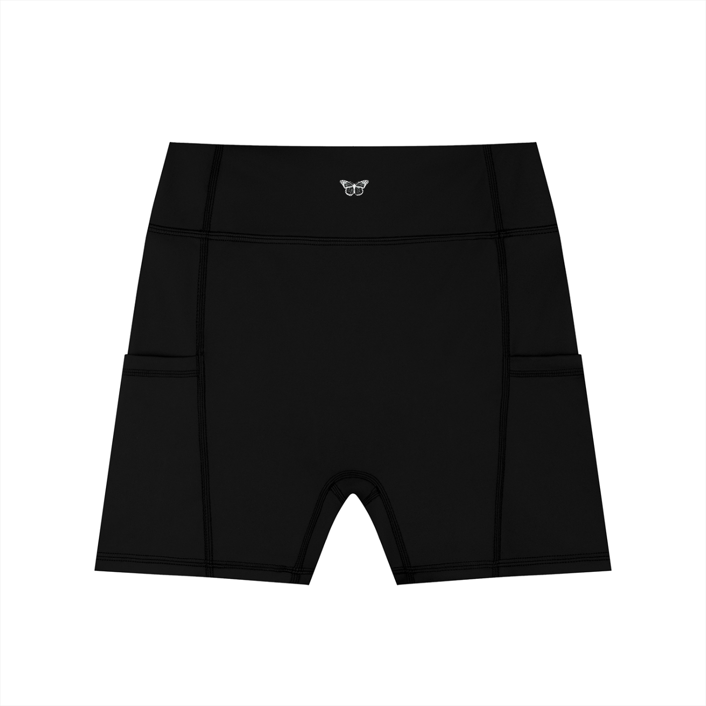Women's "WANTED." High-Waisted Pocket Biker Shorts