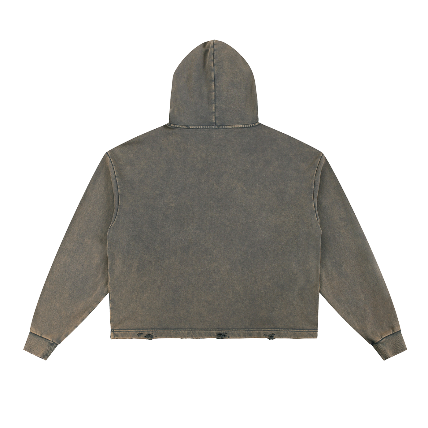 Vintage Wash “THREADS TO RICHES.”  Distressed Hoodie