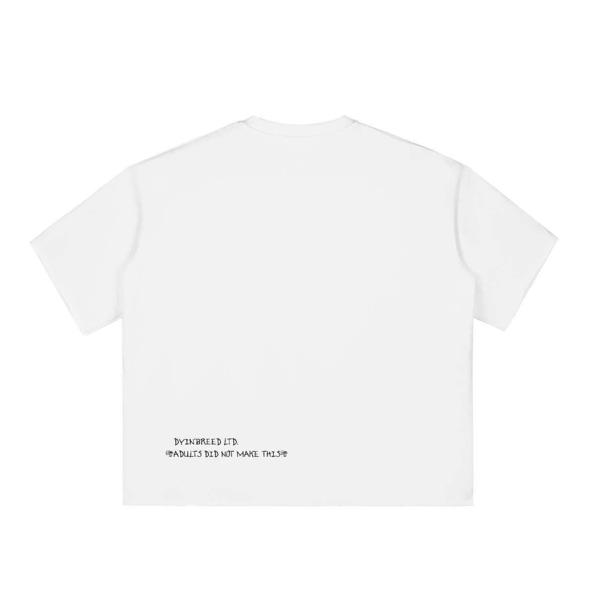 Box Fit "NOT FOR KIDS." Raw-Edge Tee