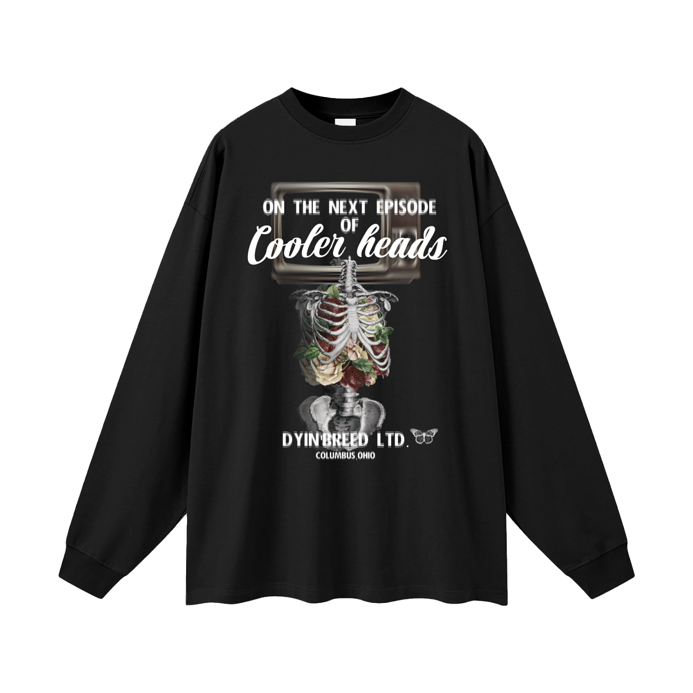 "COOLER HEADS." Long Sleeve Tee