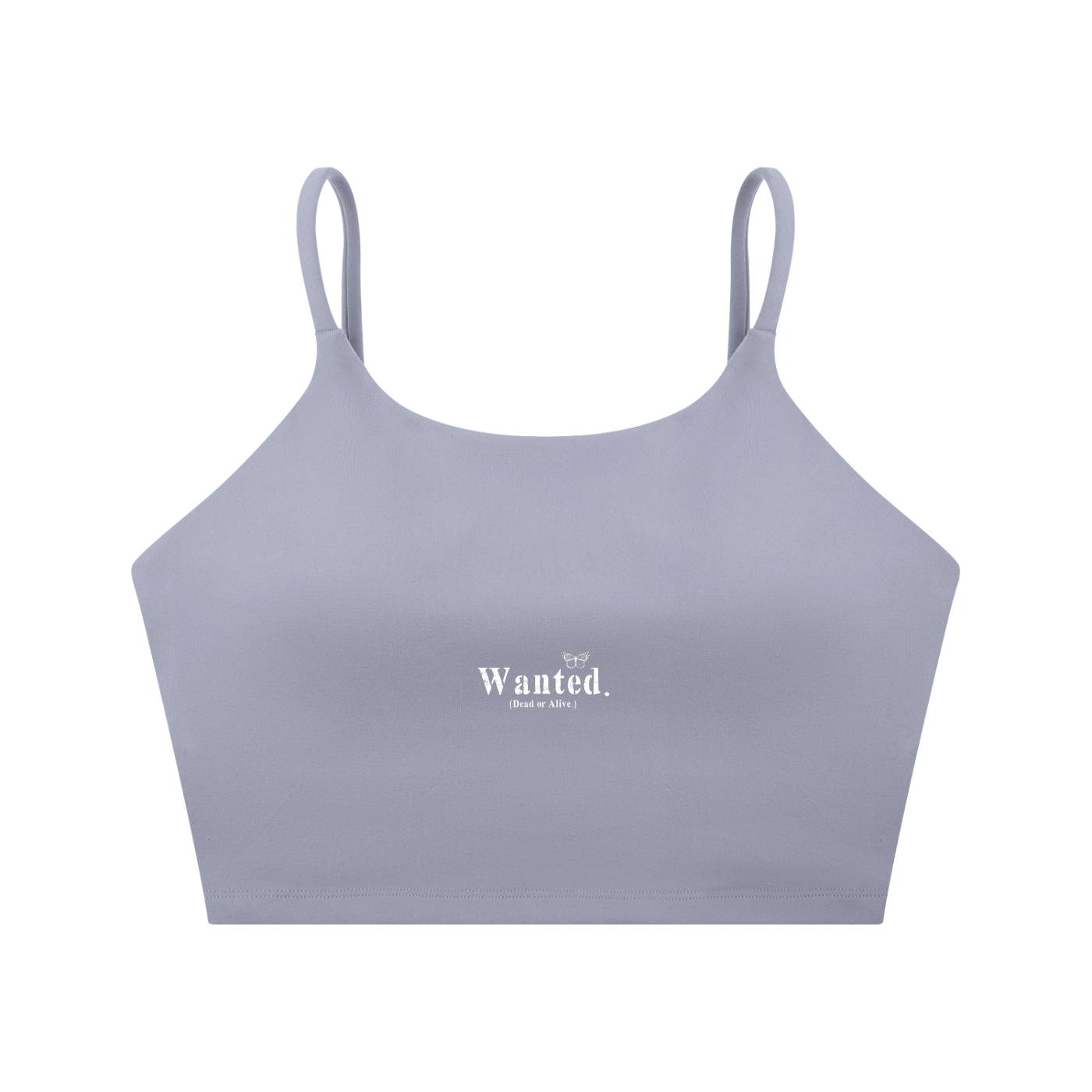 Spaghetti Strap "WANTED." Sports Bra (+COLORS)
