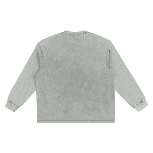 Snow Washed "CASSIUS CLAY." Long Sleeve Tee