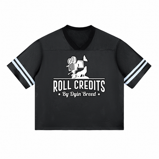 "ROLL CREDITS." Jersey (black)