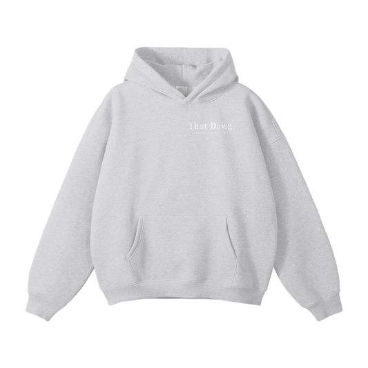 Oversized "THAT DAWG" Fleece Hoodie (GRAY)