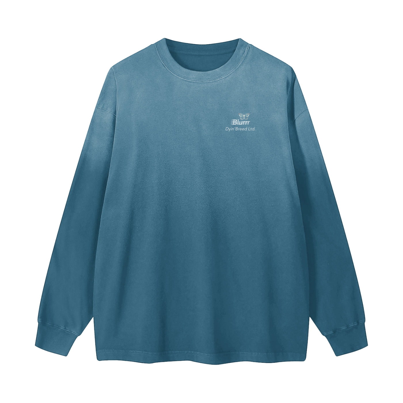 Gradient Washed "CRE8TIVE." Long Sleeve Tee