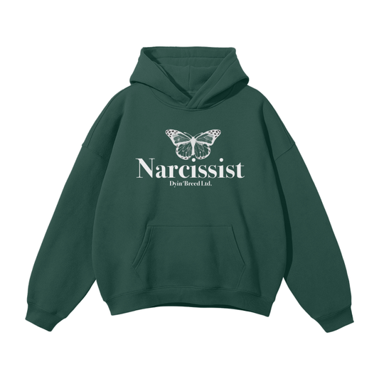 Oversized "Narcissist" Fleece Hoodie (Eden Green)