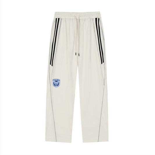 Reflective Striped "SOCCER CLUB." Sweatpants (Blue Logo)