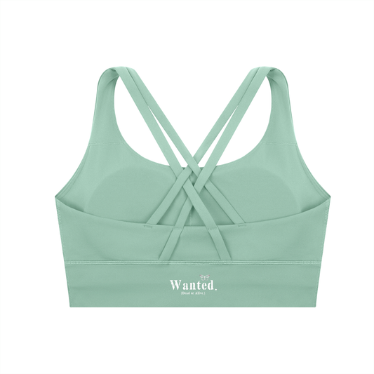 Thick "WANTED." Criss-Cross Sports Bra (+COLORS)