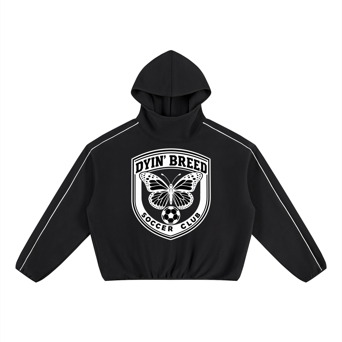 "SOCCER CLUB." Box Fit Fleece Hoodie(WhiteOUT.)