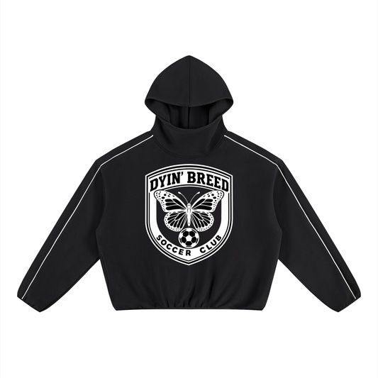 "SOCCER CLUB." Box Fit Fleece Hoodie(WhiteOUT.)