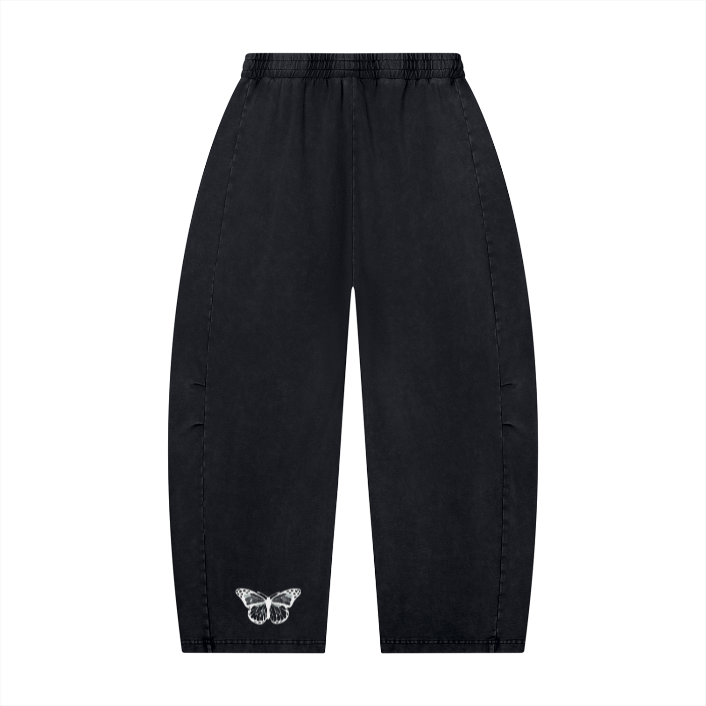 Washed "DBLTD." Barrel Leg Pants (RED LOGO)