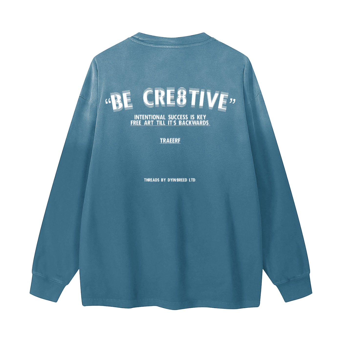 Gradient Washed "CRE8TIVE." Long Sleeve Tee