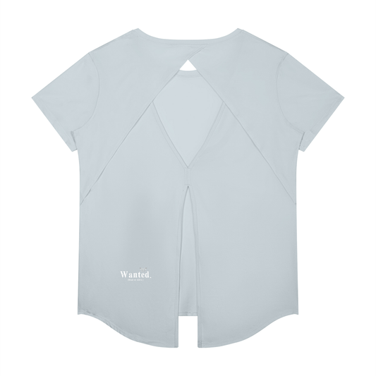 Women's "WANTED."Training Tee (open back)