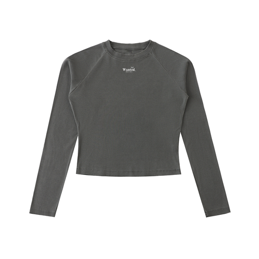 Women's "WANTED." Raglan Long Sleeve Tee