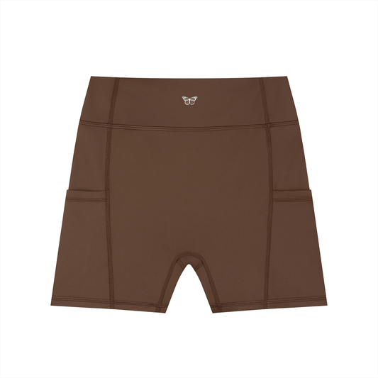 Women's "WANTED." High-Waisted Pocket Biker Shorts