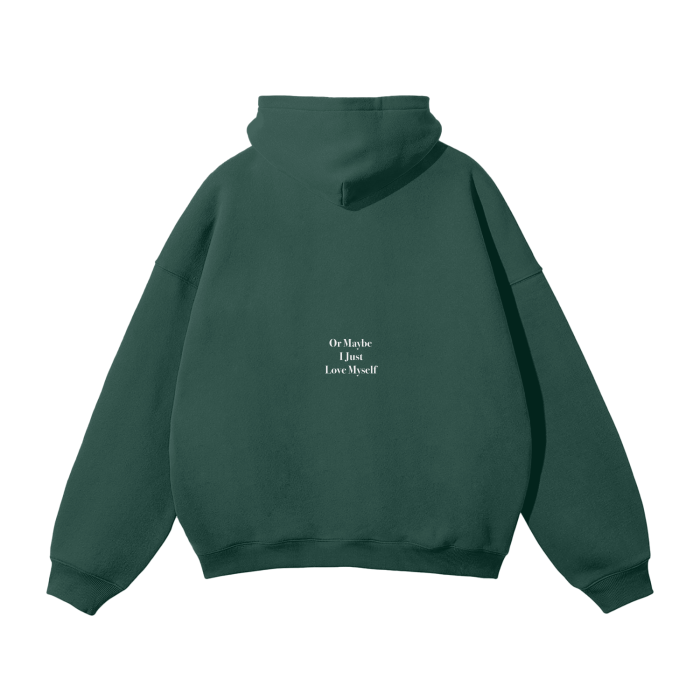 Oversized "Narcissist" Fleece Hoodie (Eden Green)