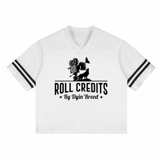 "ROLL CREDITS." Jersey (white)