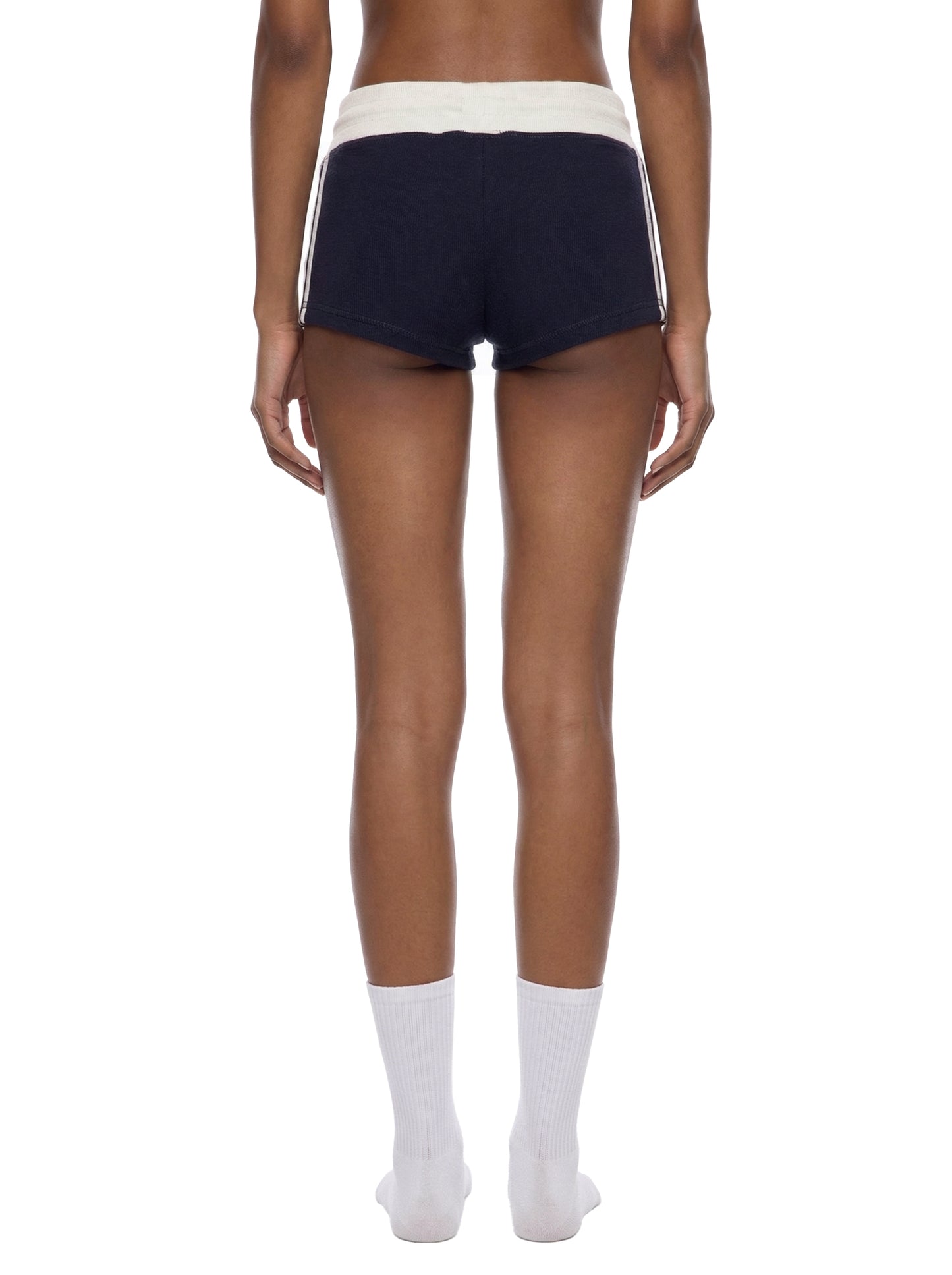 Women's "BALL PARK." Track Shorts (White)
