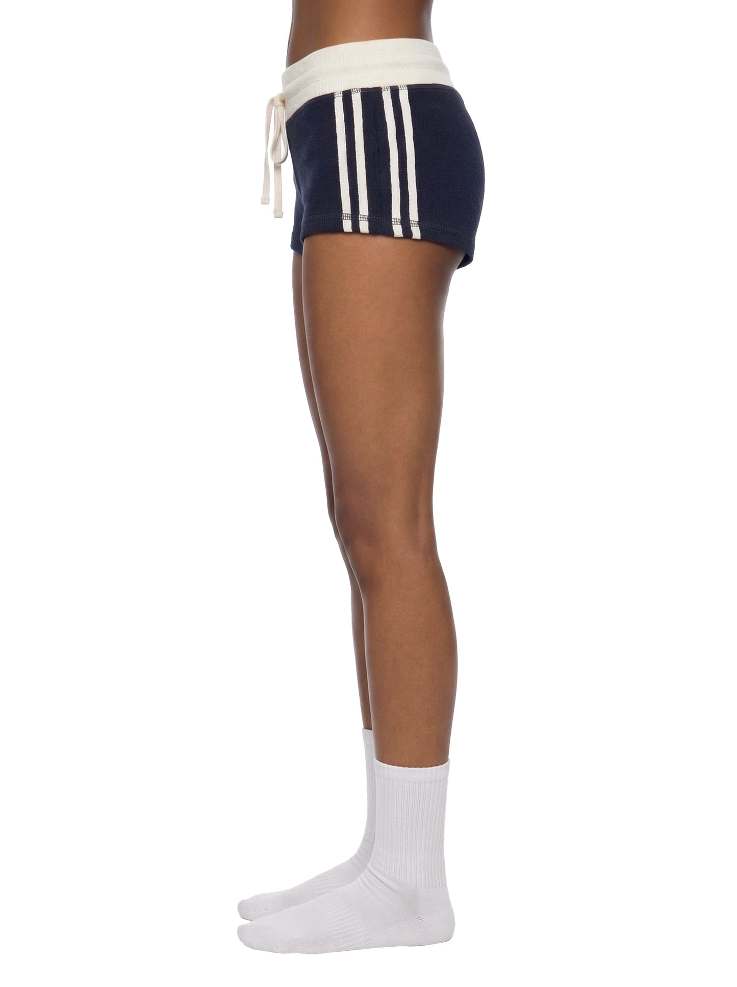 Women's "BALL PARK." Track Shorts (White)