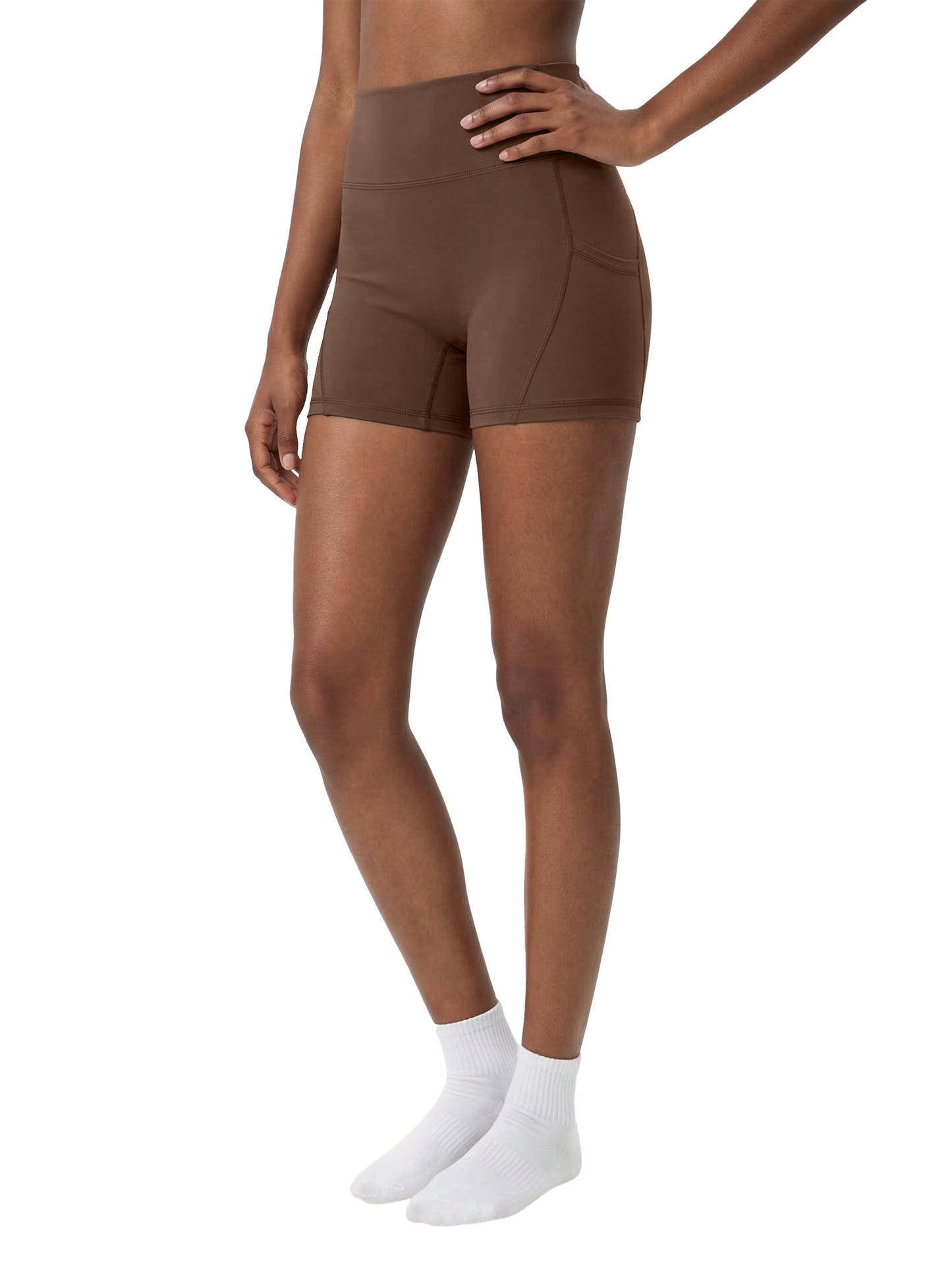 Women's "WANTED." High-Waisted Pocket Biker Shorts