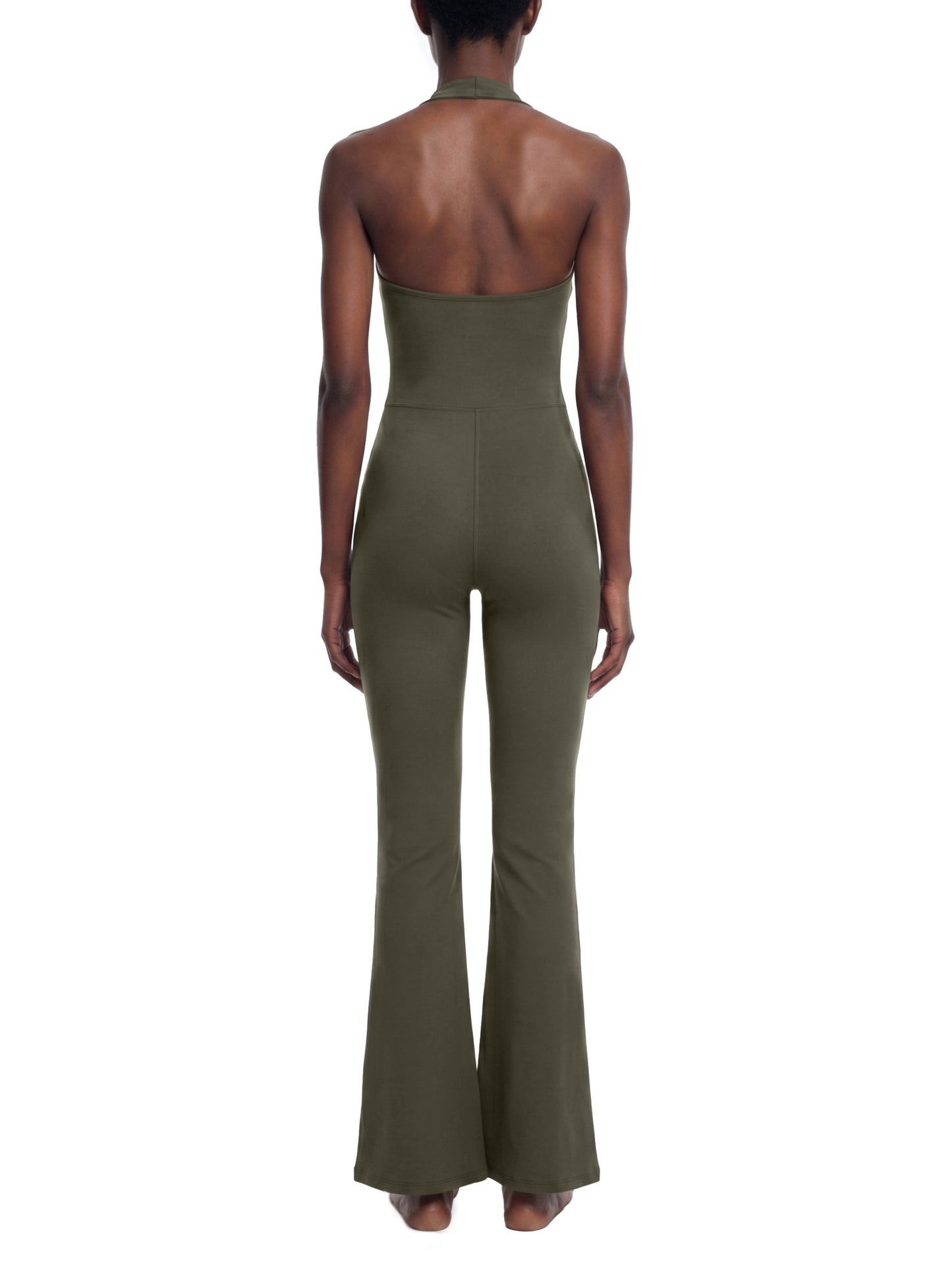 Women’s "WANTED." Halter Flared Jumpsuit